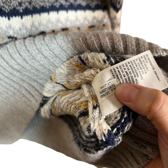 American‎ Eagle Mens Super Soft Fair isle Crew Neck Sweater Large Tall - Picture 8 of 9